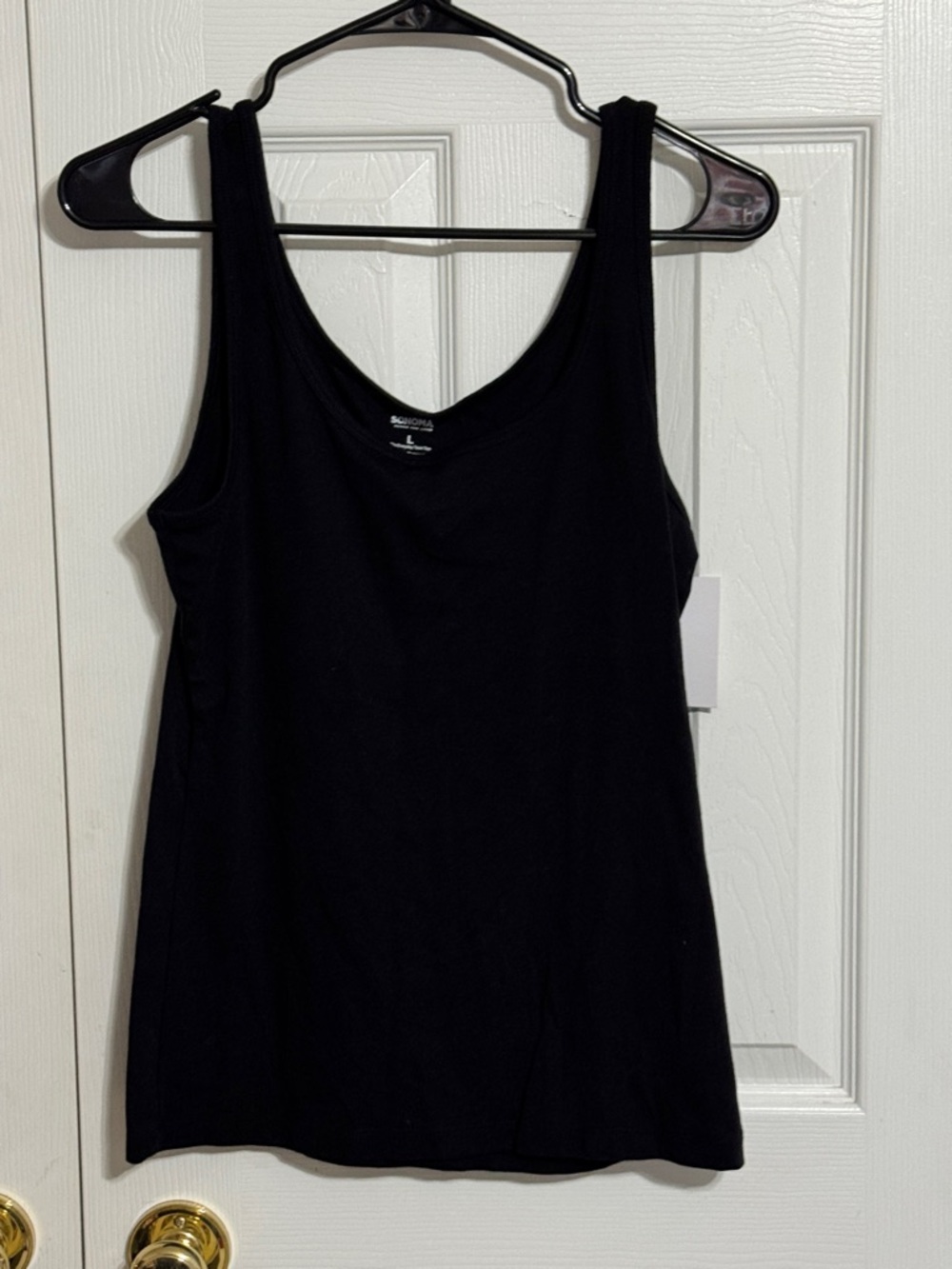 Sonoma Black Scoop Neck Tank Top